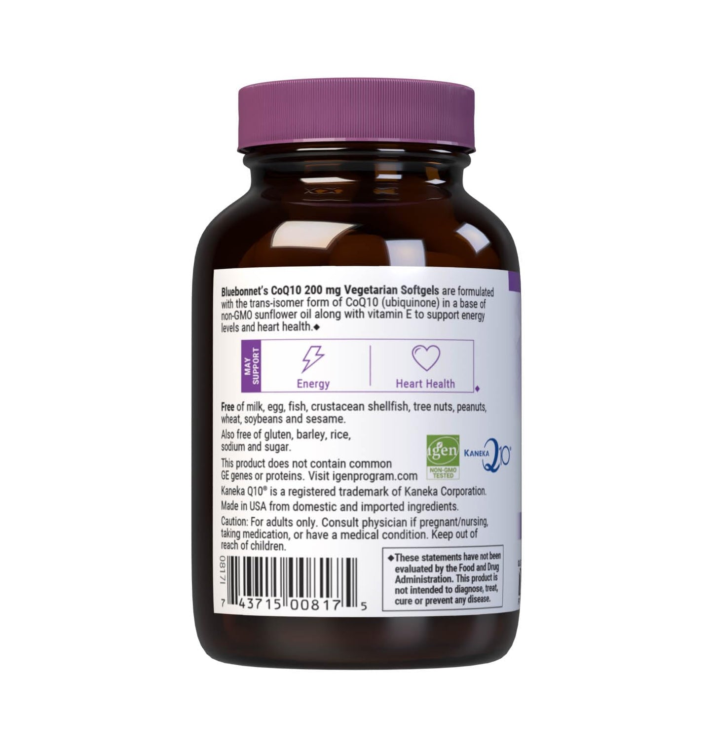 BlueBonnet CoQ10 200mg Softgels, 60 Vegetarian Softgels