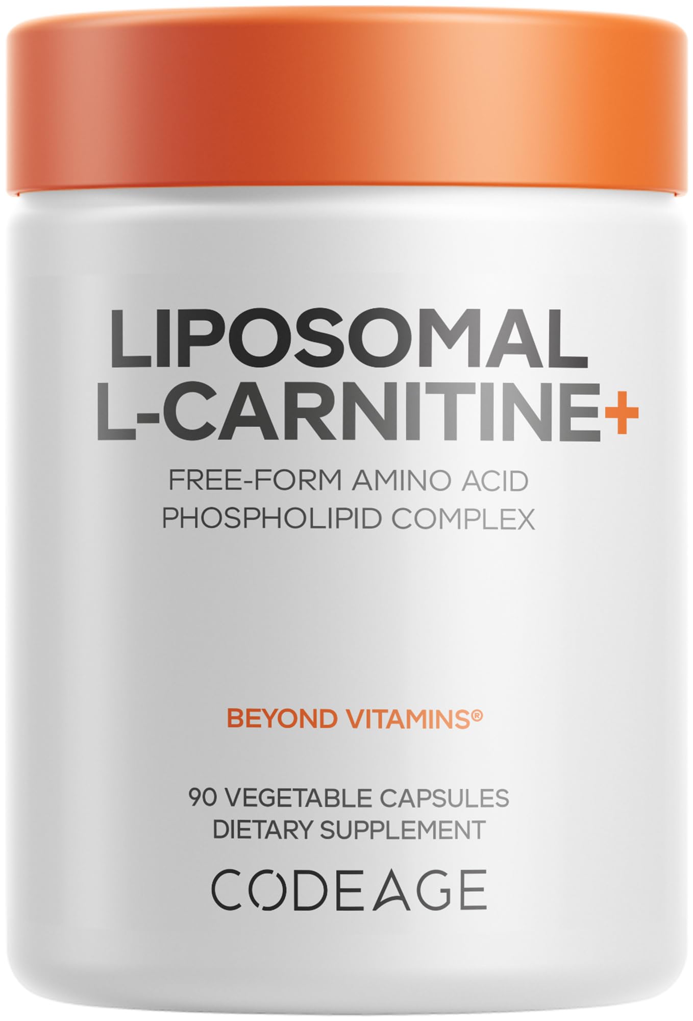 Codeage Liposomal L-Carnitine+, L-Tartrate 500mg Capsules, 90 Count