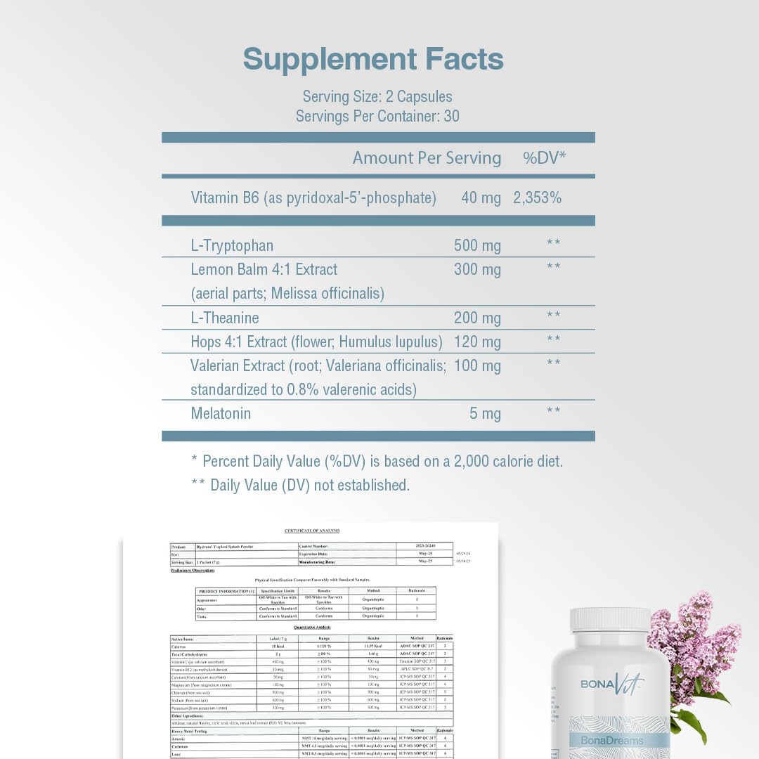 Bonavit Natural Sleep Aid Capsules 60 Count