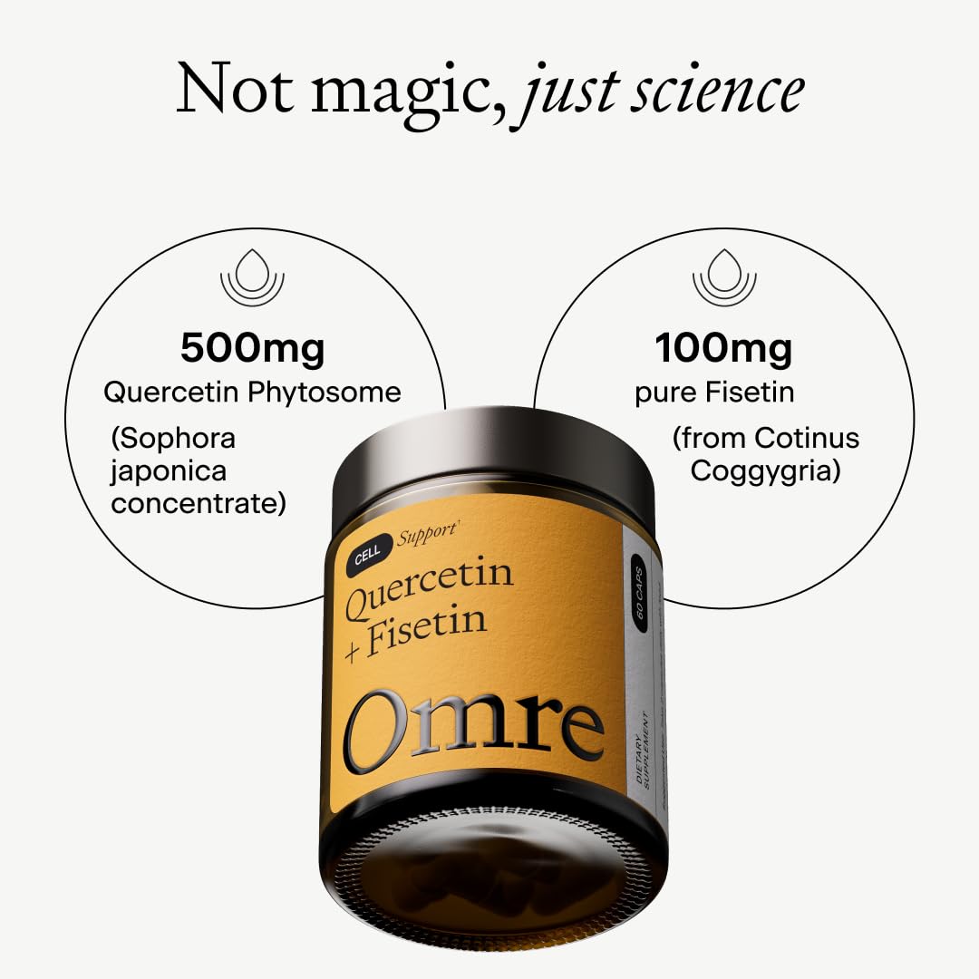 OMRE Quercetin and Fisetin Supplements Capsules 60 Count
