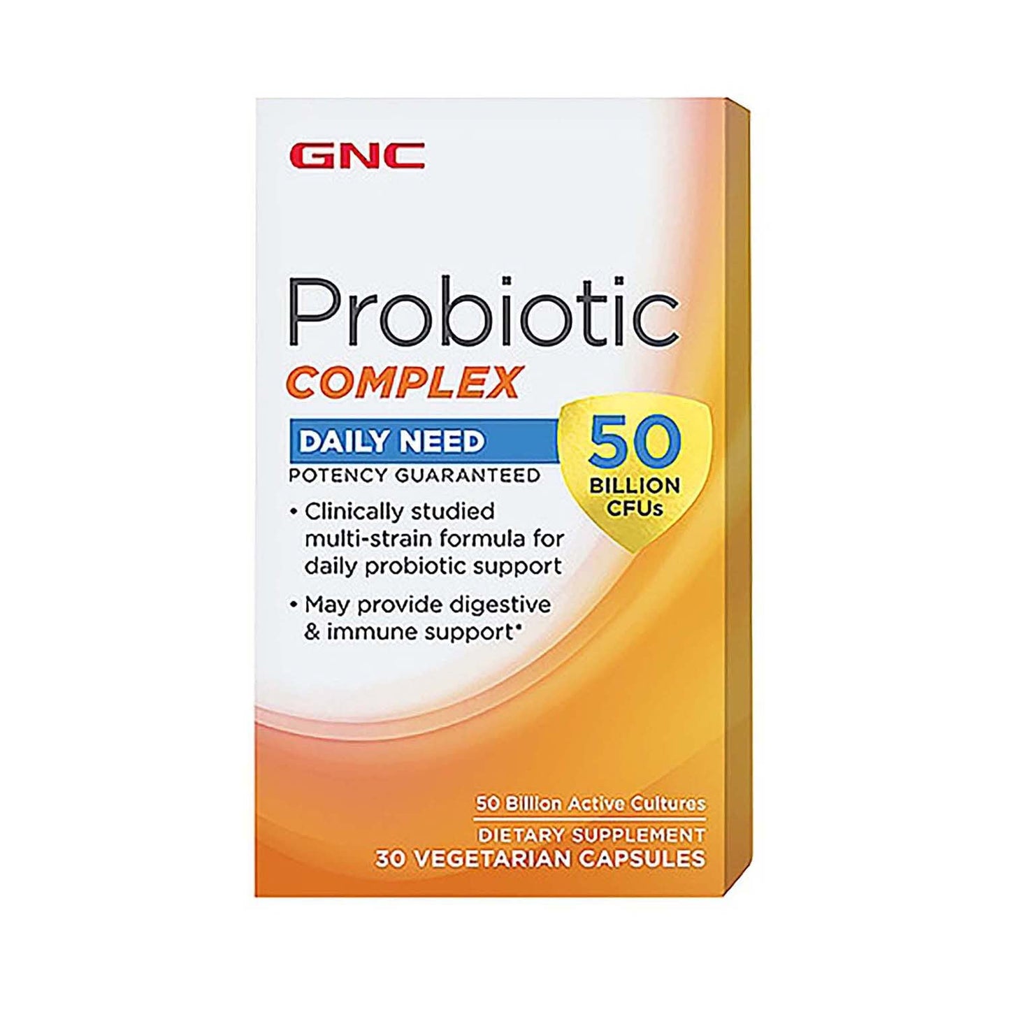 GNC Probiotic Complex Daily Need 50 Billion CFUs Multi-Strain Capsules, 30 Count