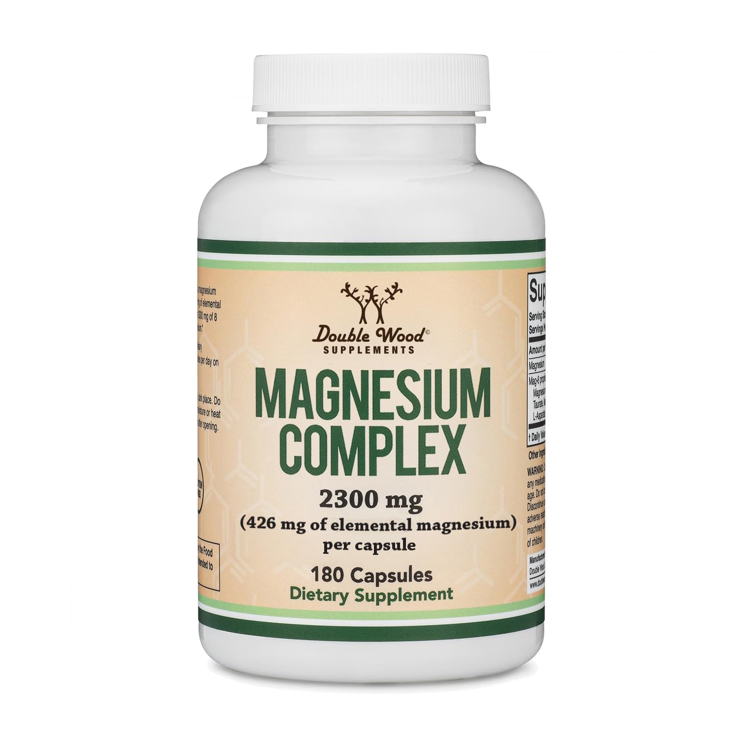 Double Wood Supplements Magnesium Complex Supplement Capsule 180 Count