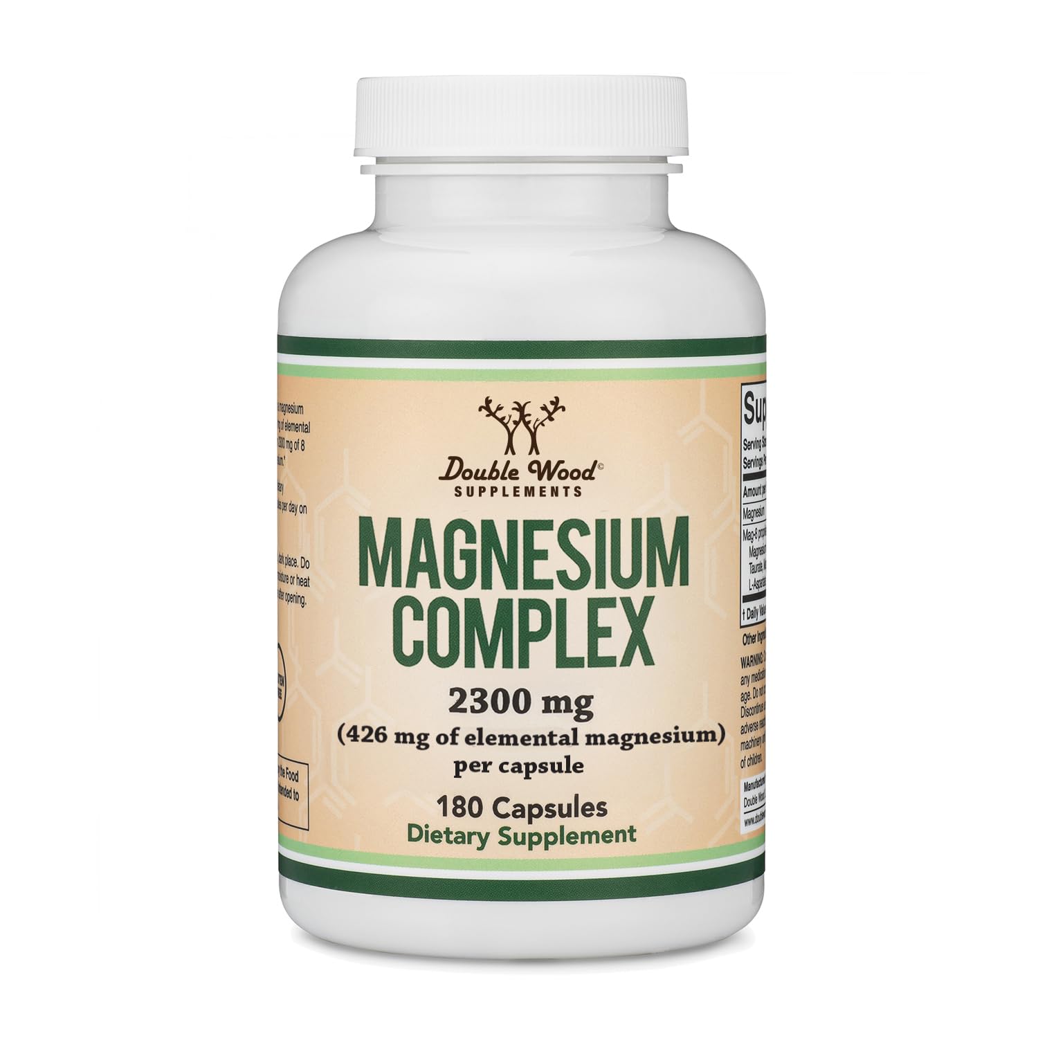 Double Wood Supplements Magnesium Complex Supplement Capsule 180 Count