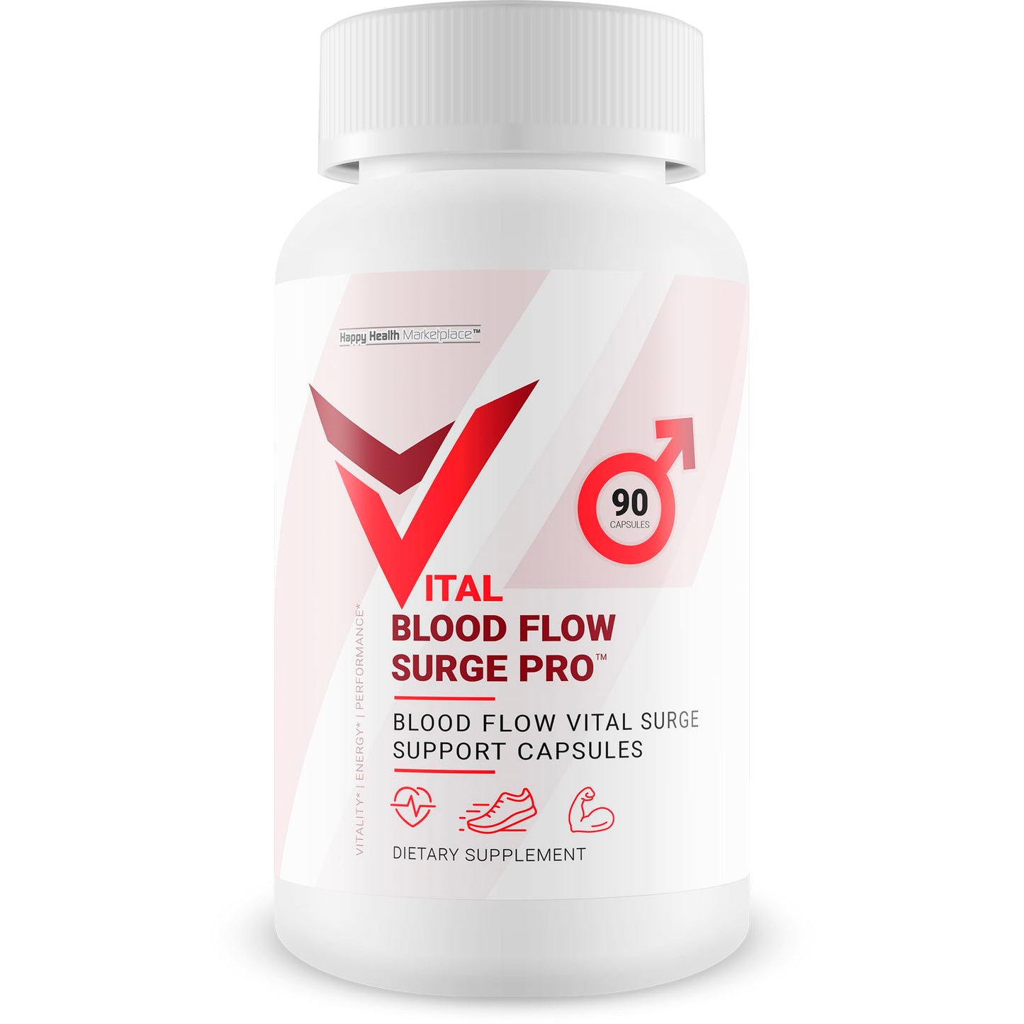 Happy Health Marketplace Vital Blood Flow Surge Pro Capsules, 90 Count