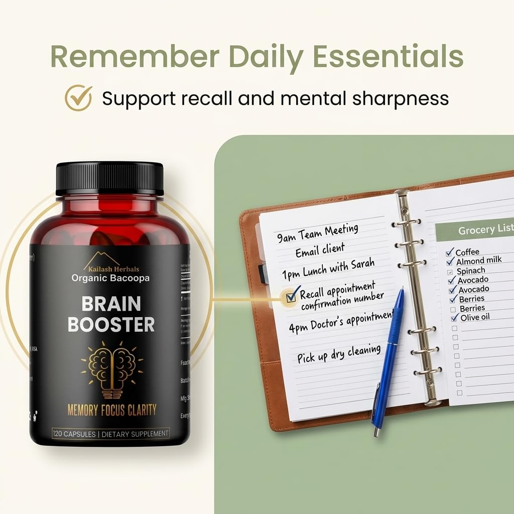Kailash Herbals Bacopa Monnieri Capsules, 120 Capsules