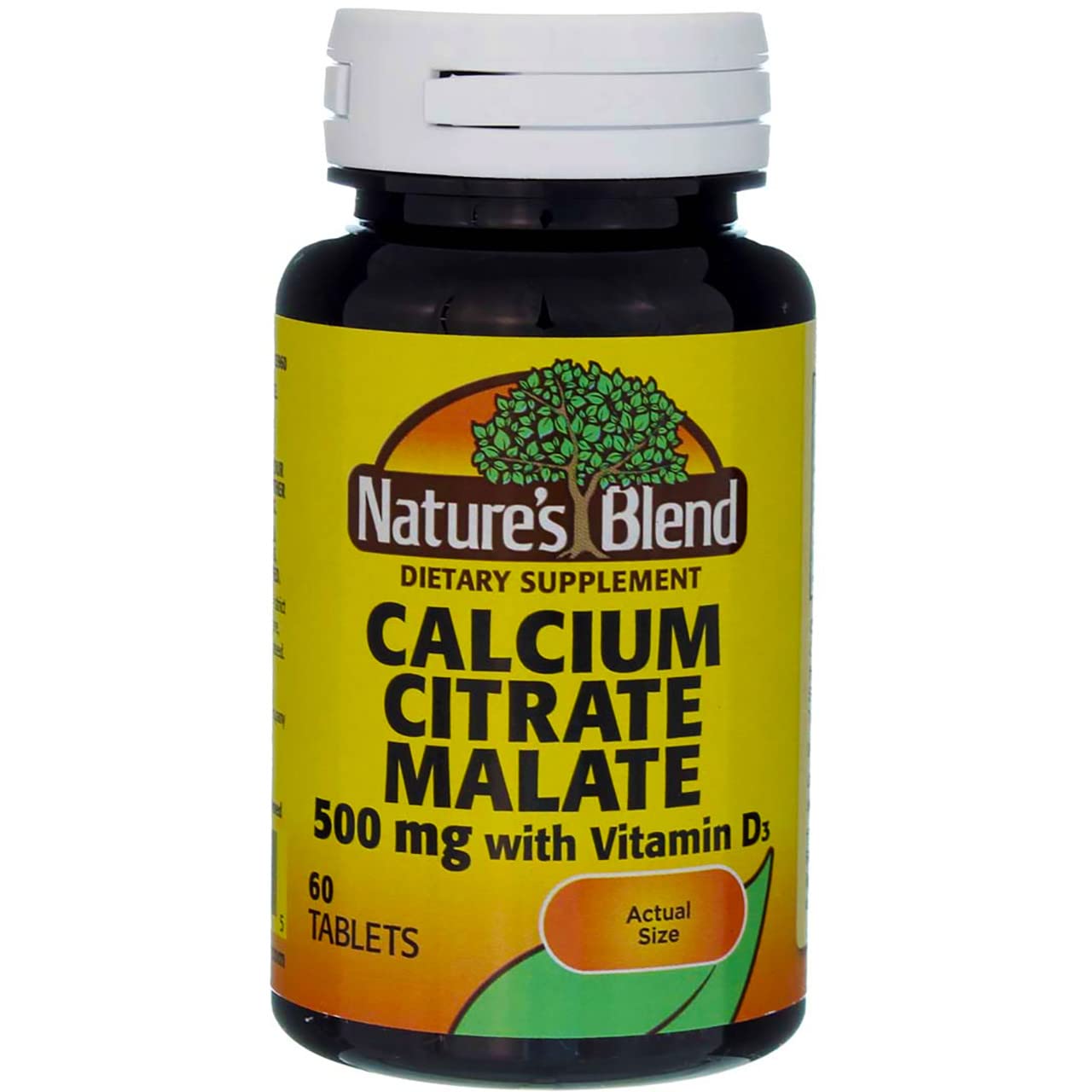 Nature's Blend Calcium Citrate Malate 500 mg Tablets, 60 Count
