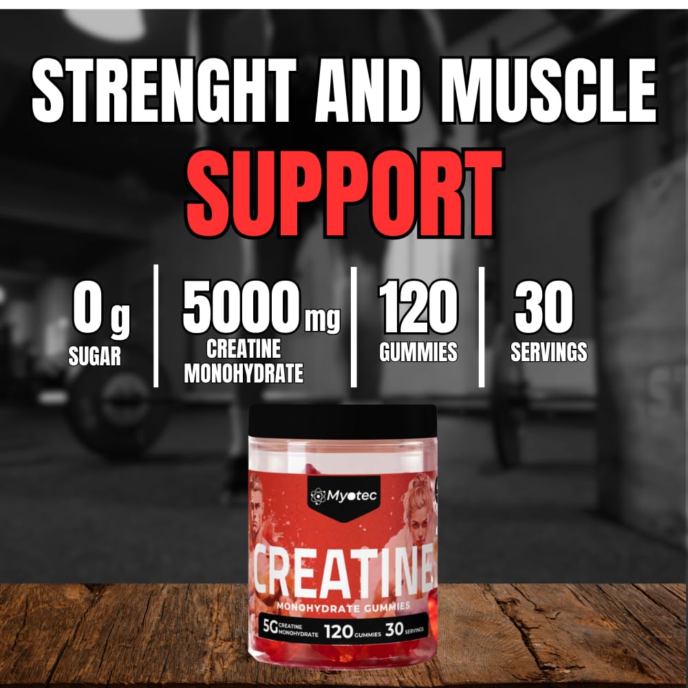 MYOTEC Creatine Monohydrate Gummies 120 Count