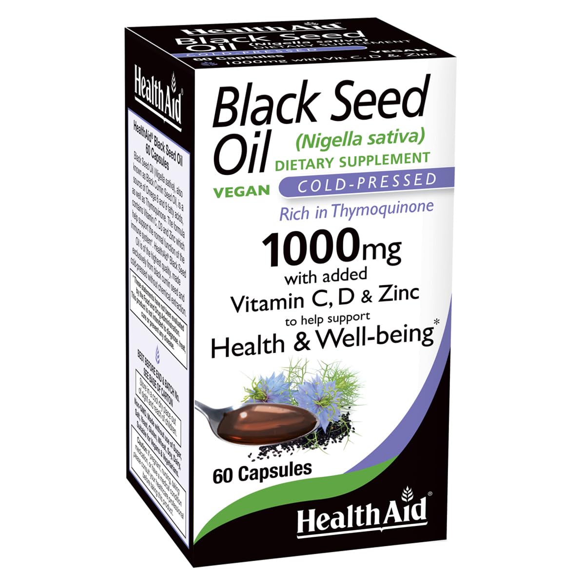 HealthAid Black Seed Oil Capsules 30 Count