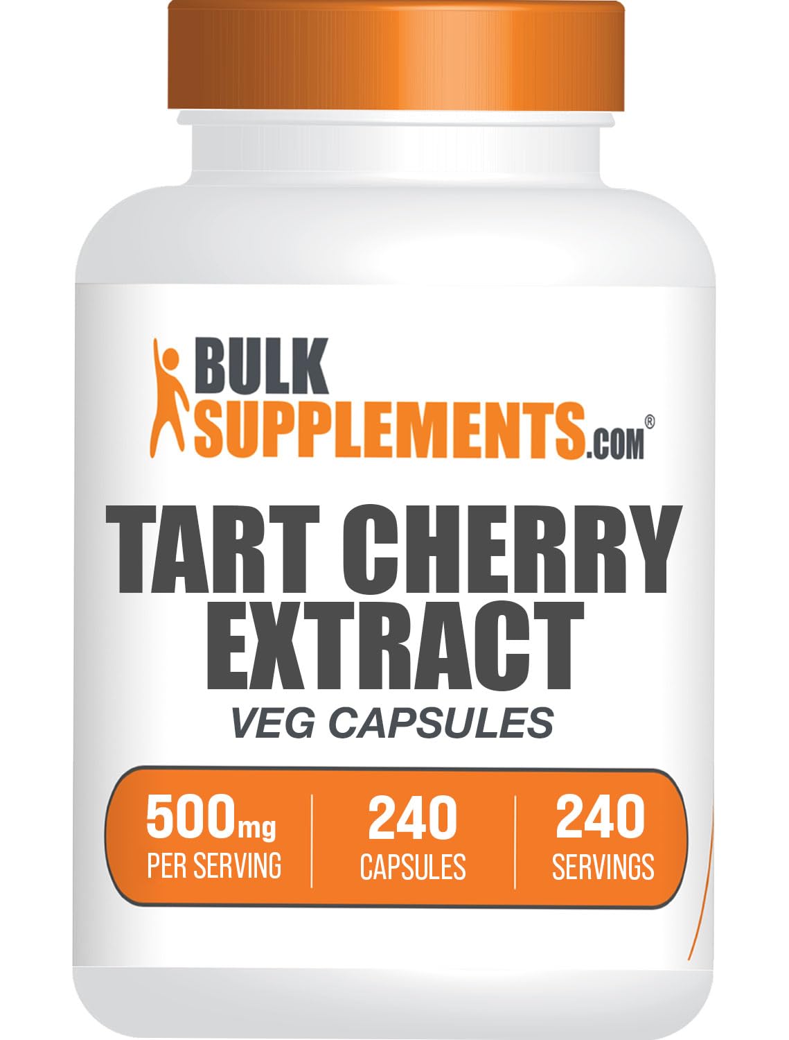 BulkSupplements Tart Cherry Extract Capsules 500mg, 240 Veg Capsules