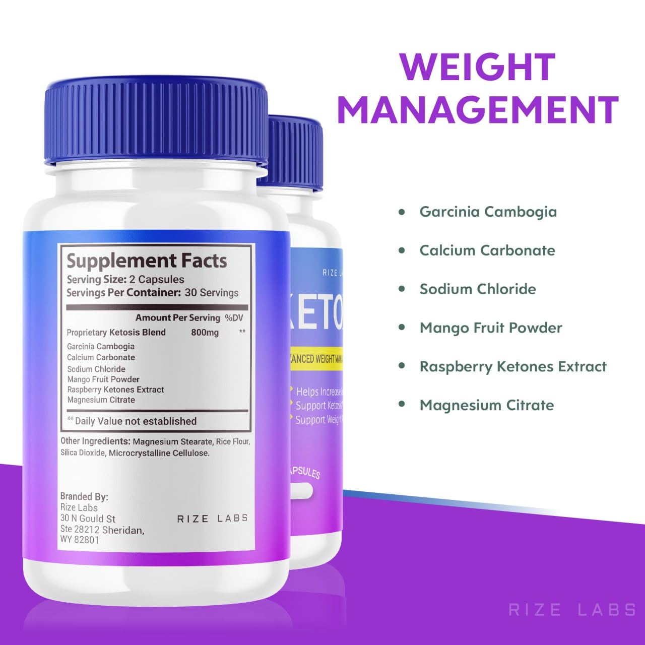 rize labs Keto Care Capsules, 120 Capsules