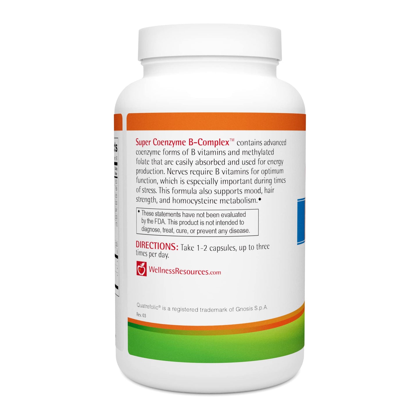Wellness Resources Super Coenzyme B Complex Capsules 180 Capsules