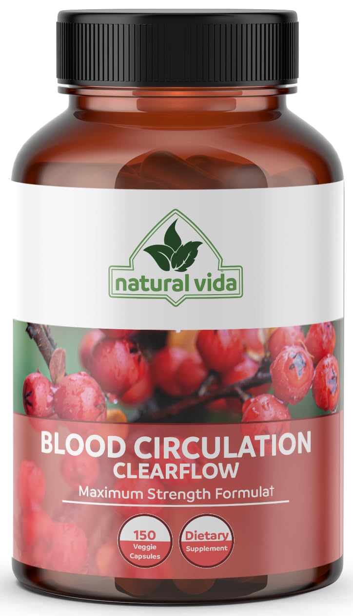 Natural Vida Blood Circulation 600mg Supplement, 300 Capsules