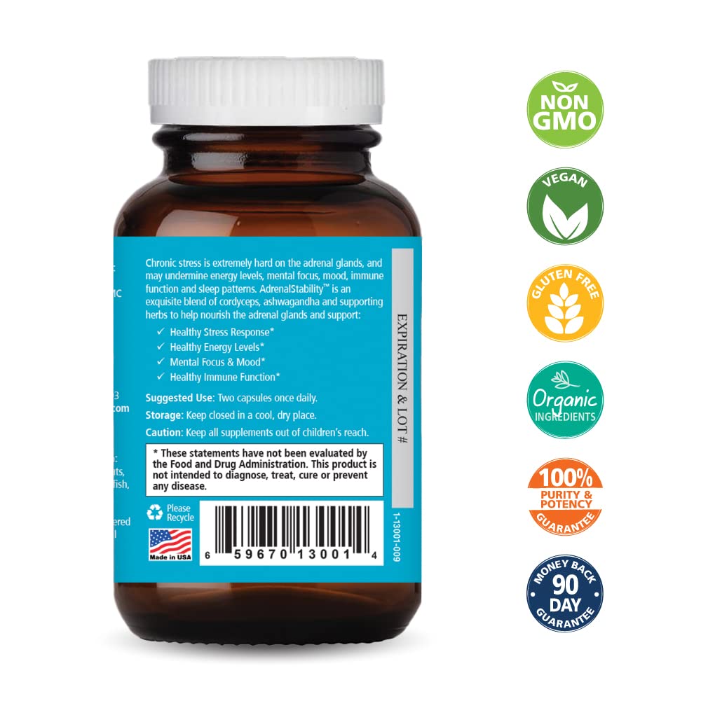 Pure Essence Labs Adrenal Stability Capsules 30 Count