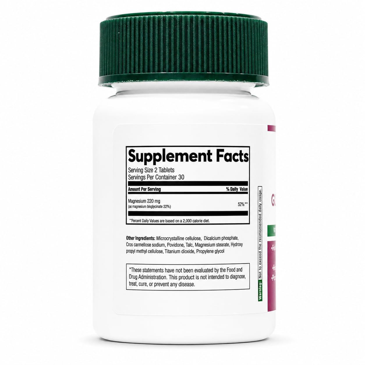 Aora Magnesium Glycinate 220 mg Tablet, 60 Count