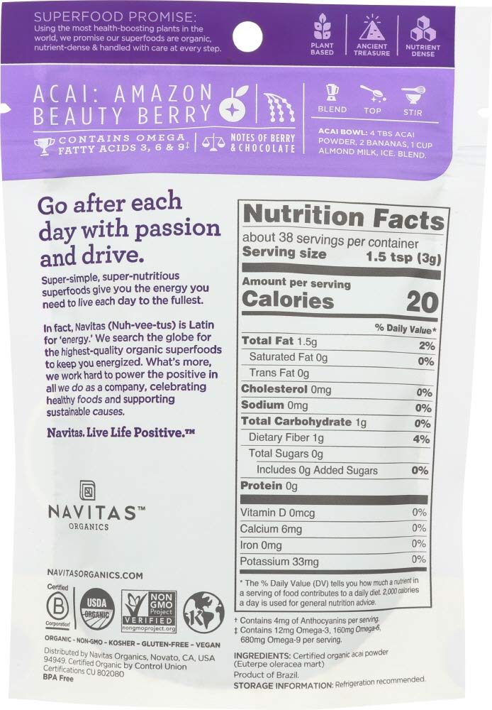 Freeze-Dried Acai Powder, 4 oz