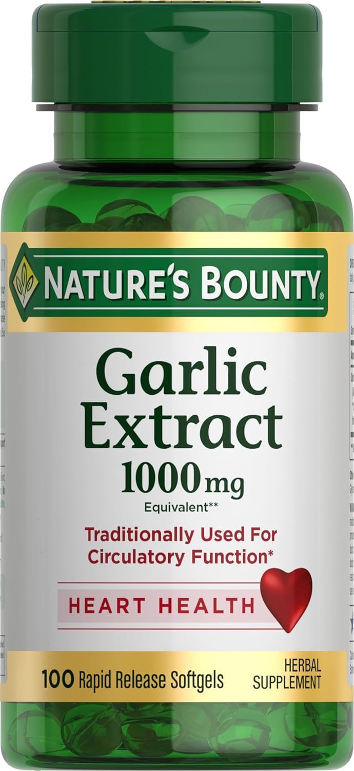 Nature's Bounty Garlic 1000 mg Softgels 100 Count
