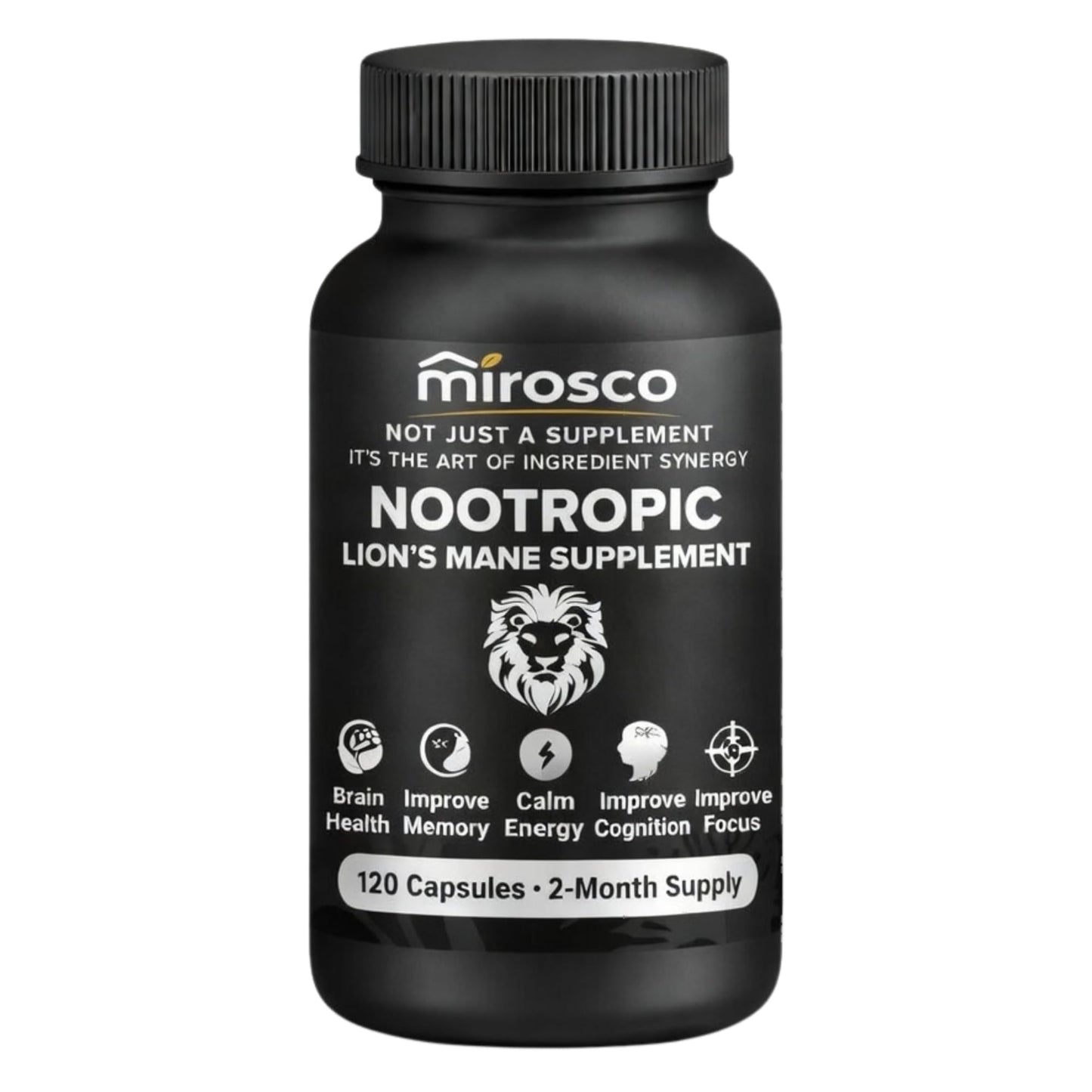 Mirosco Lions Mane Supplements Capsules, 90 Count
