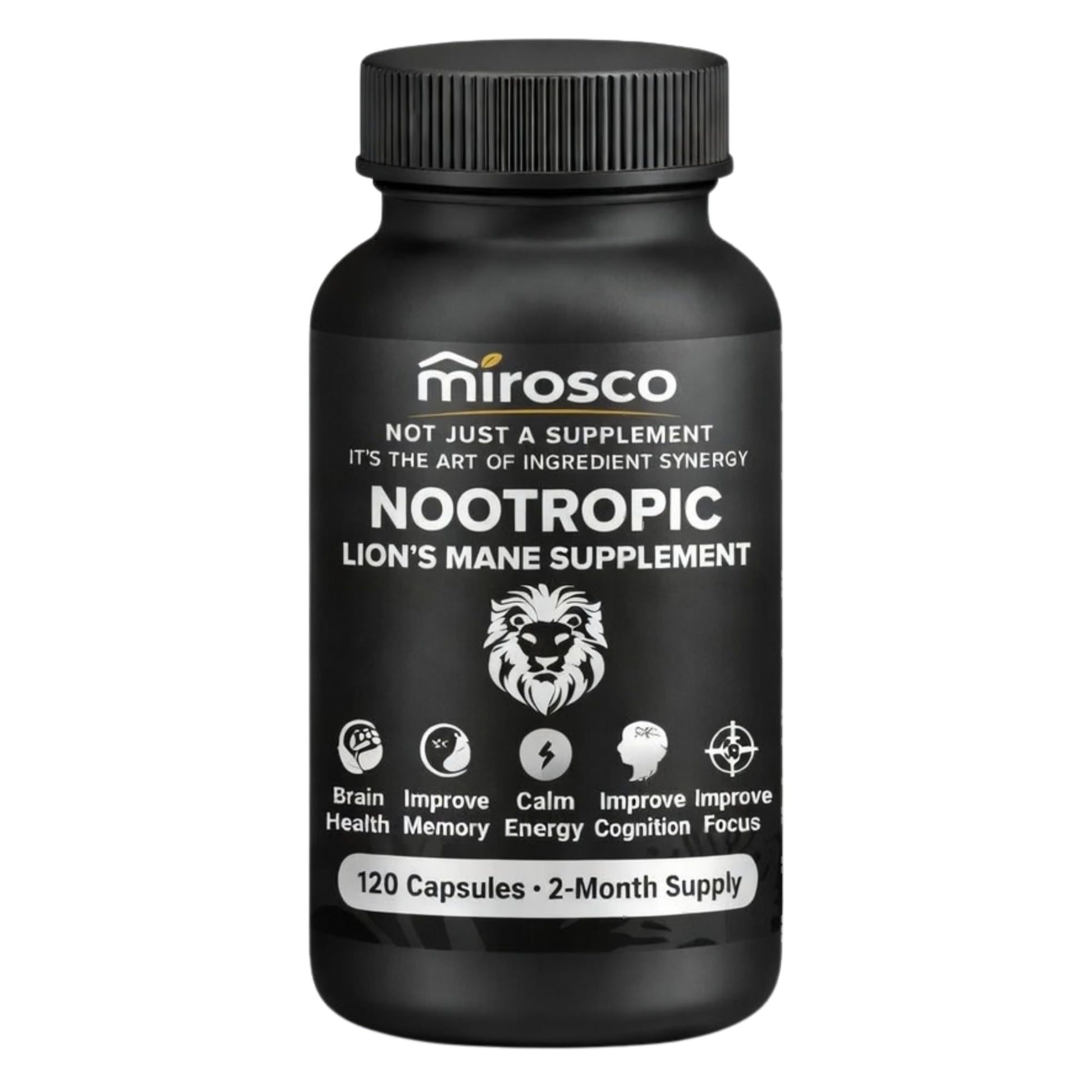Mirosco Lions Mane Supplements Capsules, 90 Count