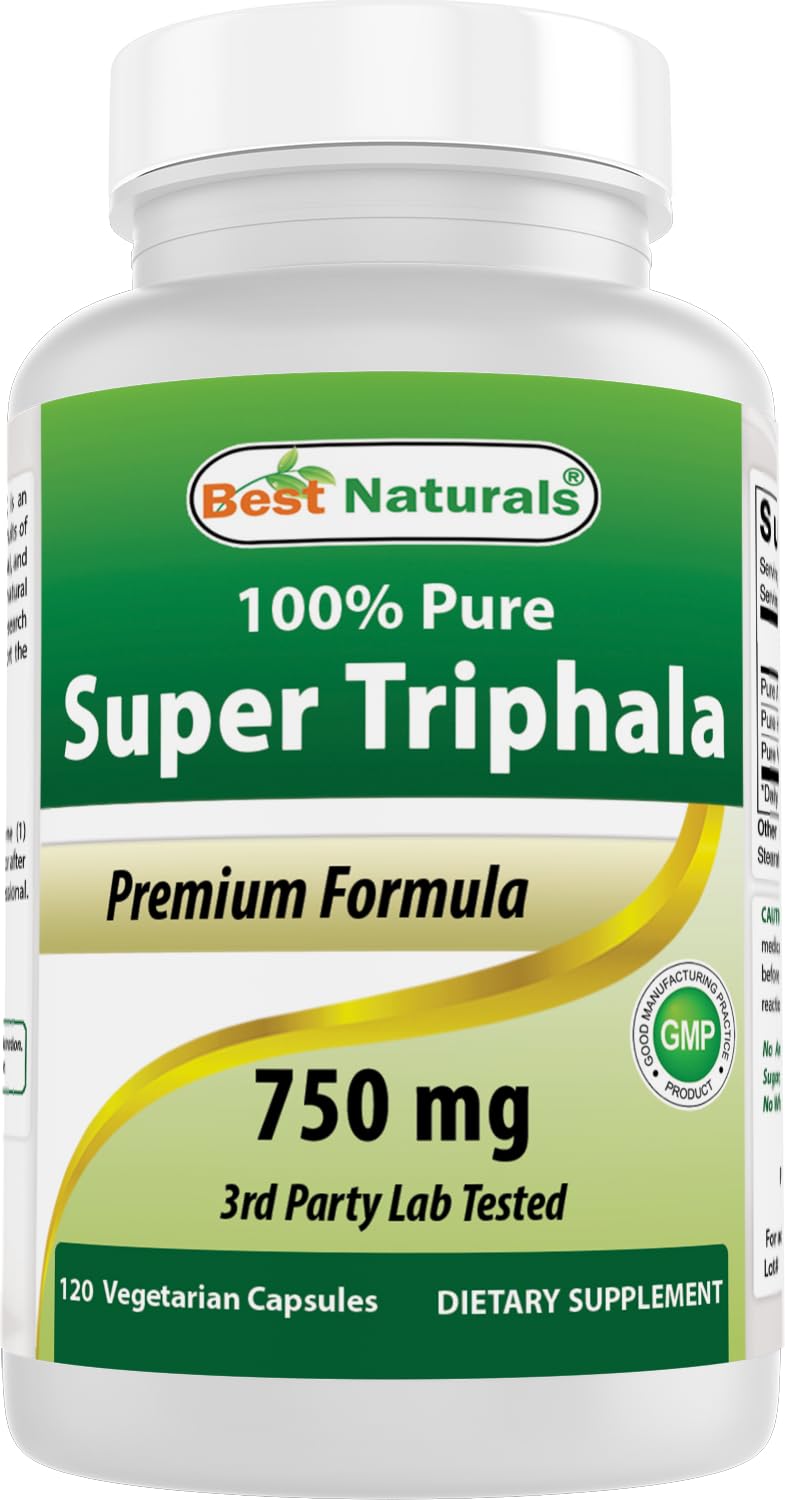Best Naturals Triphala 750 mg 120 Capsules