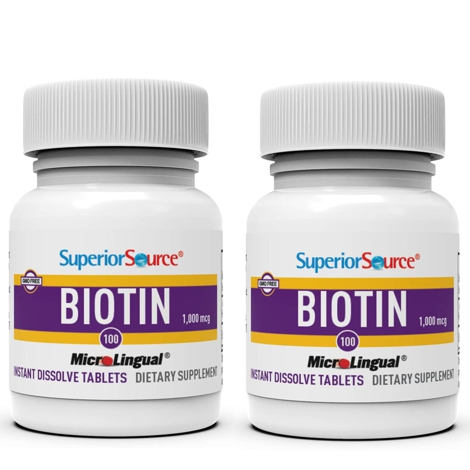Superior Source Biotin 1000 mcg Under The Tongue Quick-Dissolve MicroLingual Tablets, 200 Tablets
