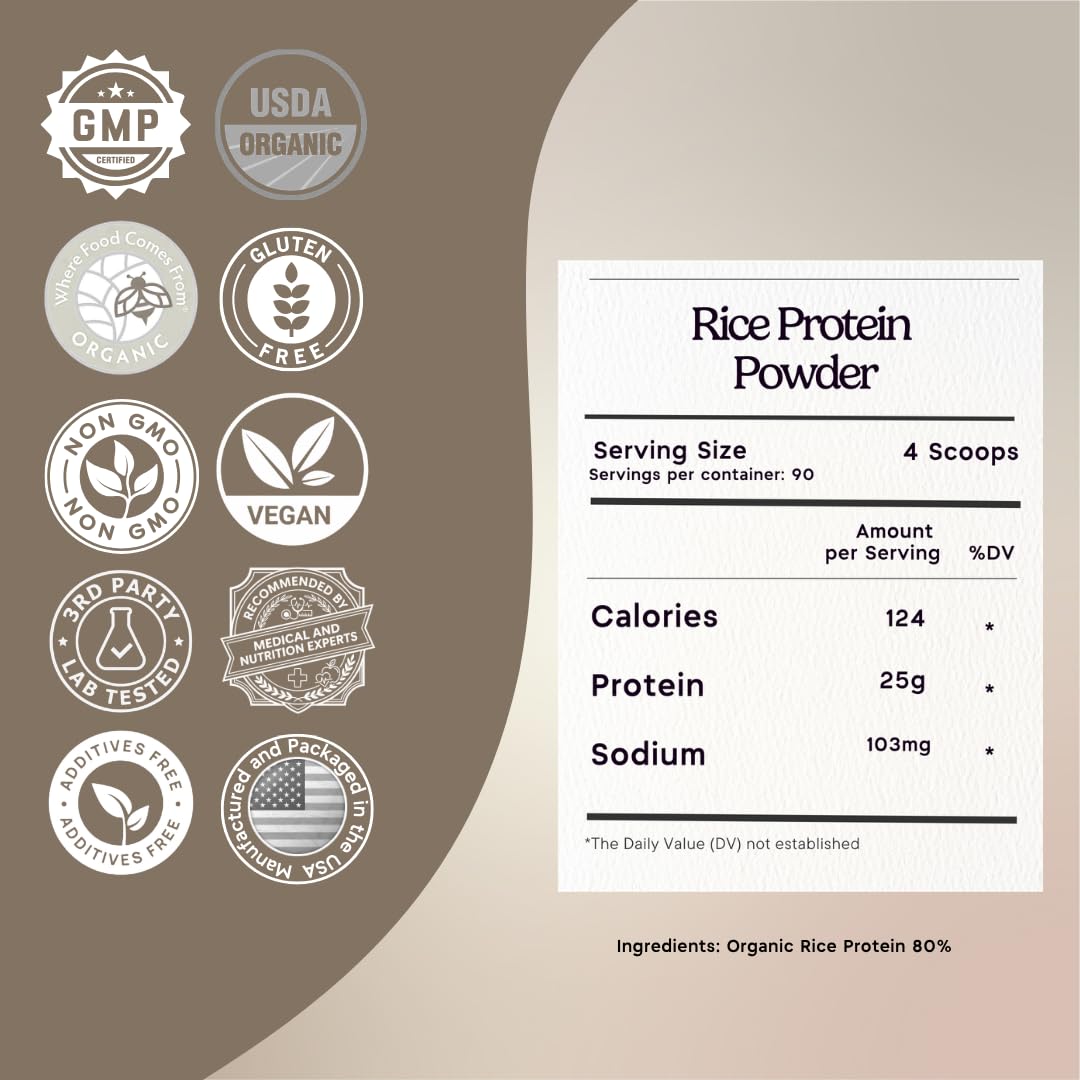 Zen Principle Organic Brown Rice Protein Powder 96 Servings