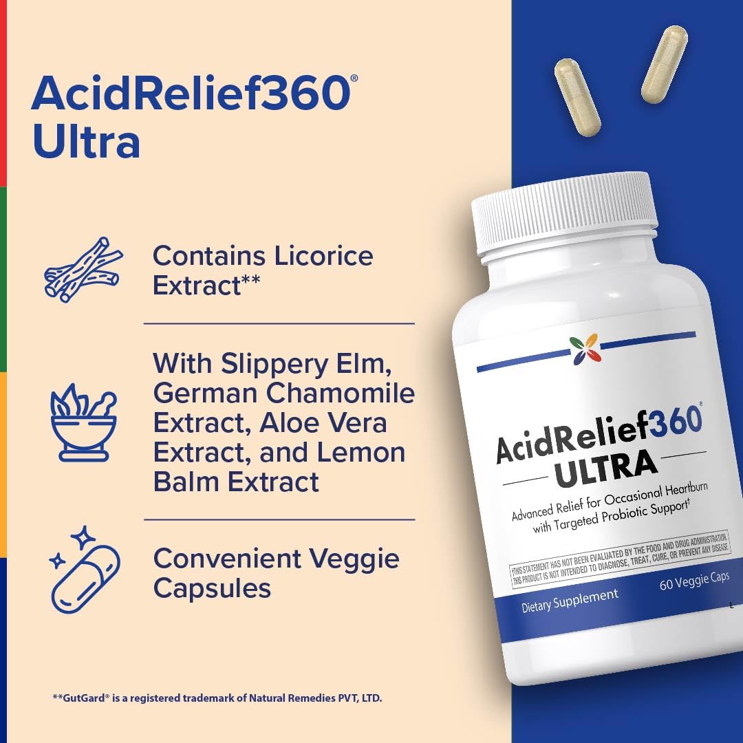 Stop Aging Now Acid Relief Supplement Capsule 60 Count