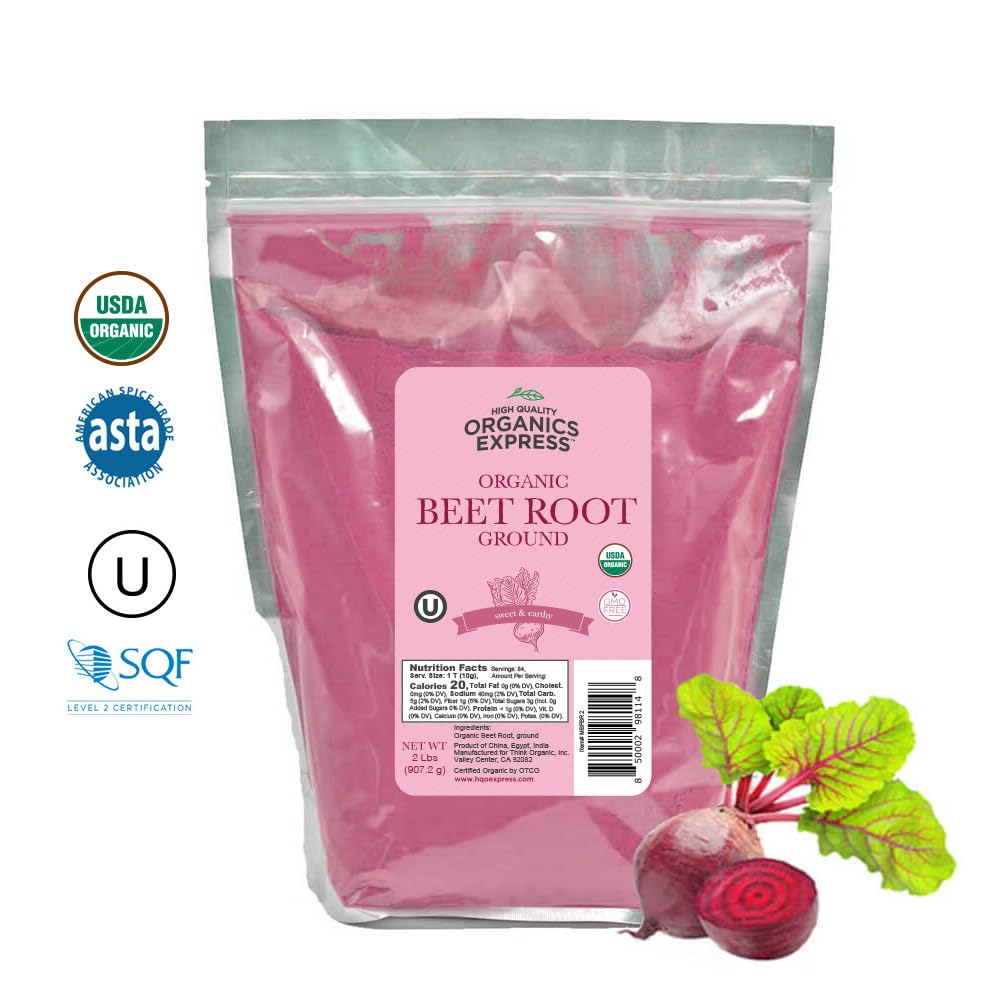 HQO Organic Beetroot Powder, 34 oz