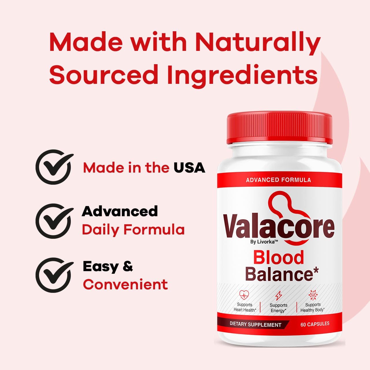 LIVORKA Valacore Blood Support Advanced Formula Capsules, 300 Capsules