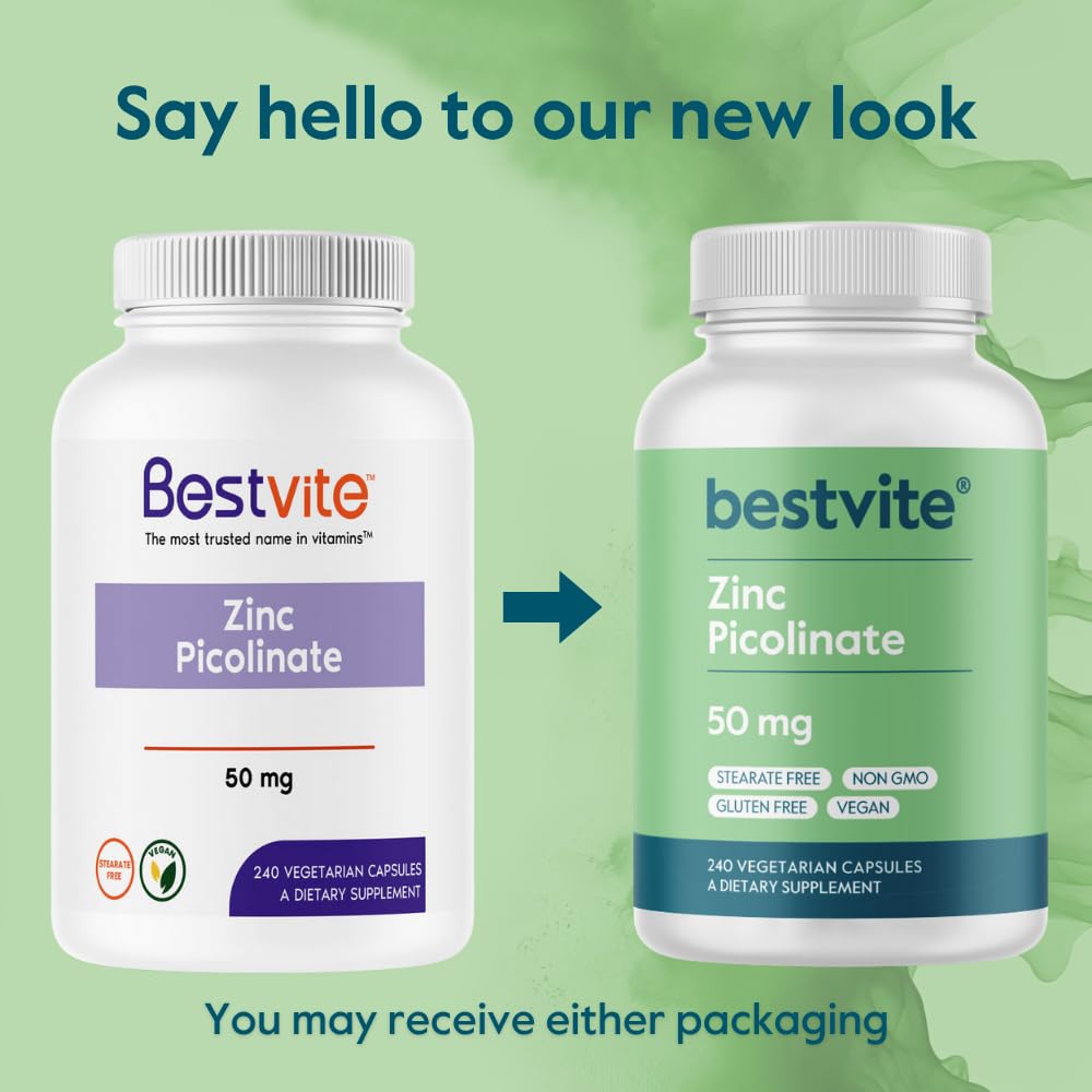 BESTVITE Zinc Picolinate 50mg Capsule 240 Count