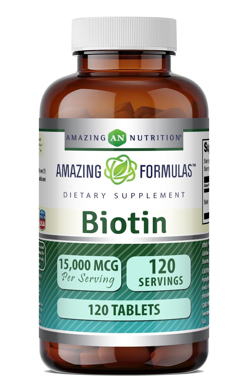 Amazing Nutrition Biotin Supplement Tablet 120 Count