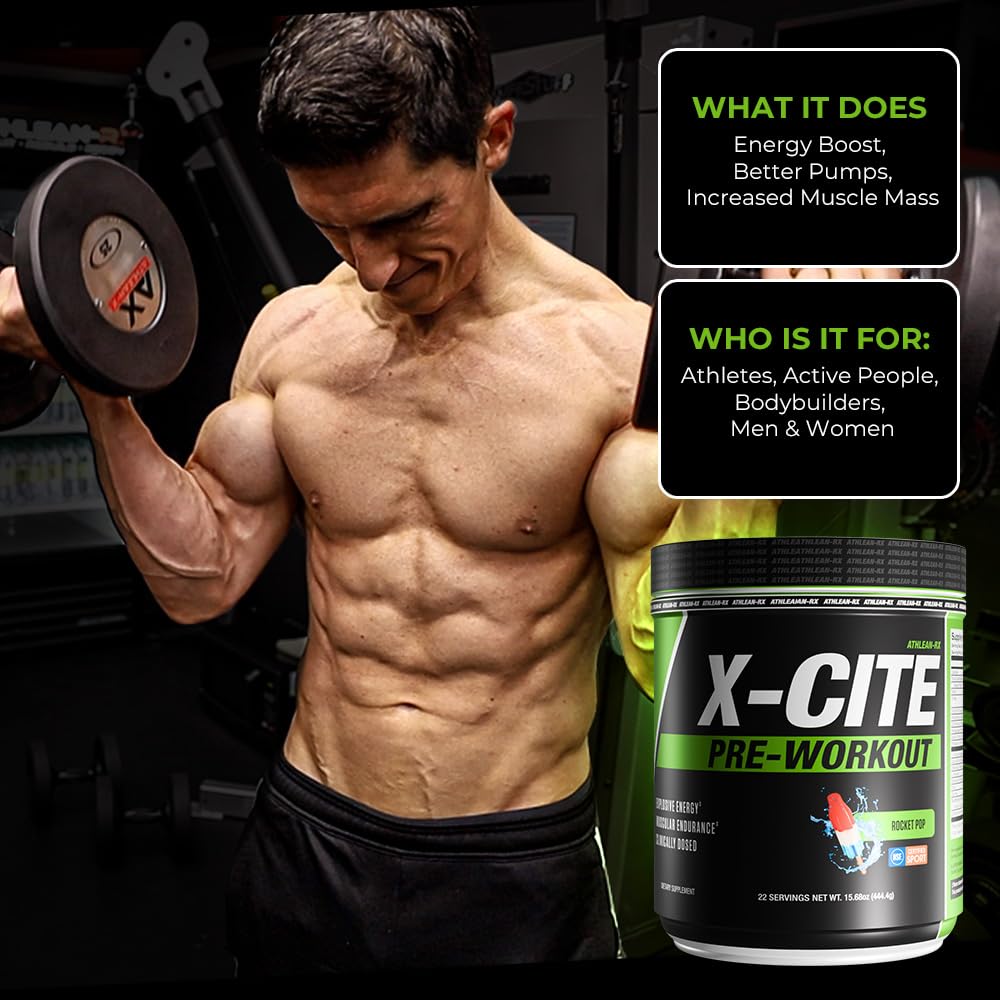 ATHLEAN-RX X-CITE Pre-Workout Powder 15.61 Ounce