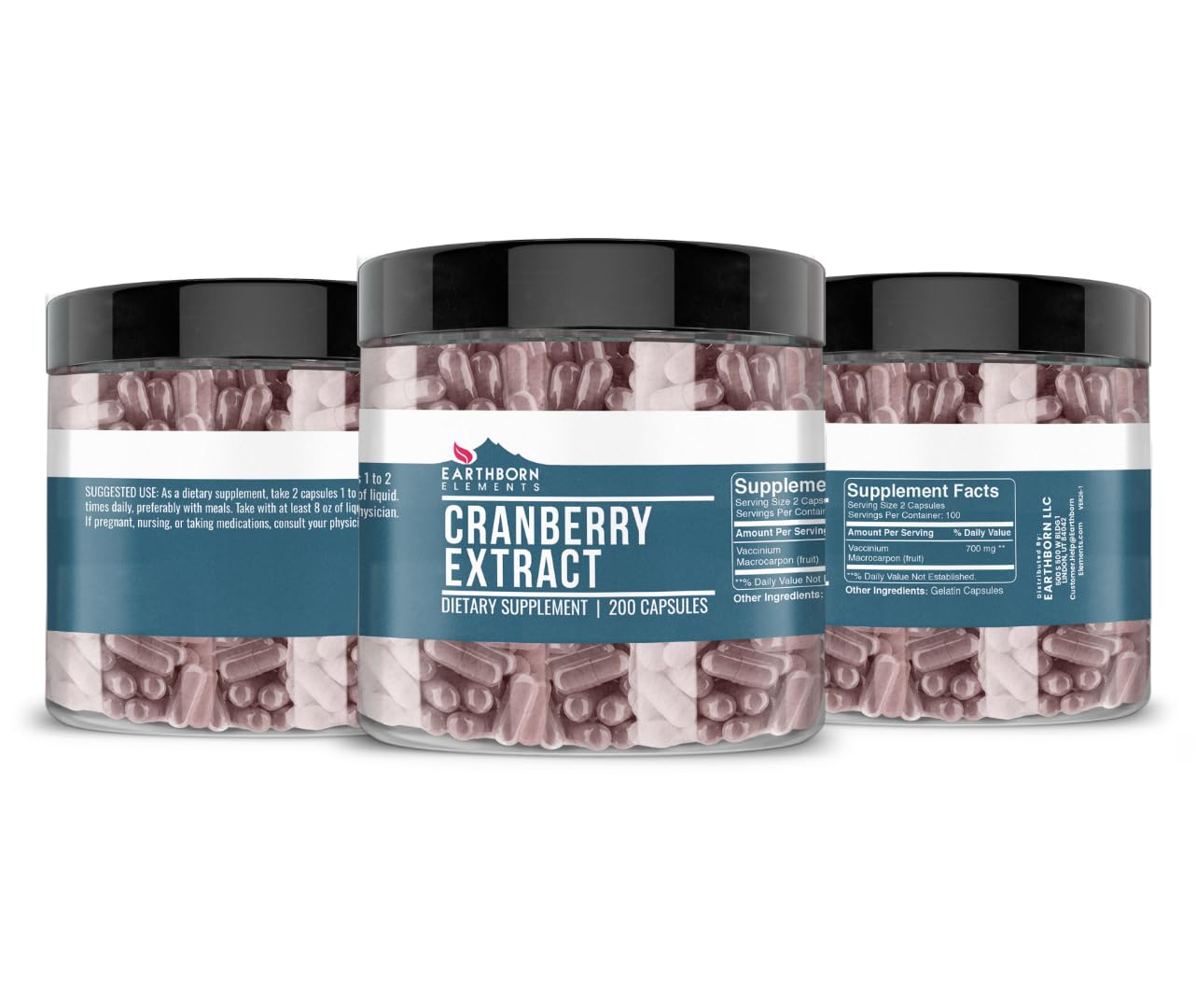 Earthborn Elements Cranberry Extract Capsules 200