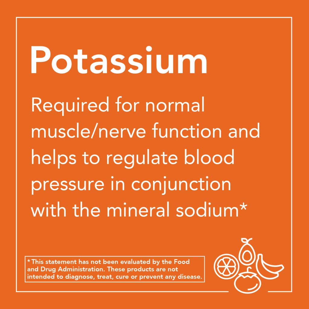 NOW Foods Potassium Citrate 99 mg Capsule, 180 Capsules