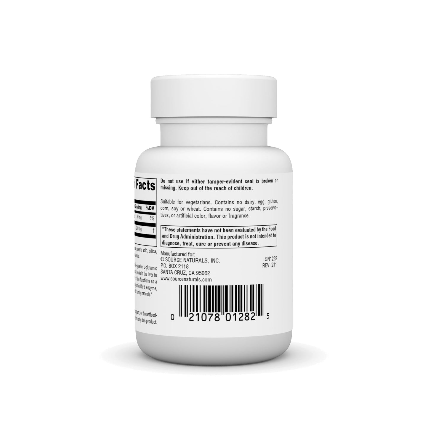 Source Naturals Glutathione 250mg Supplement for Liver Support Tablets, 30 Tablets