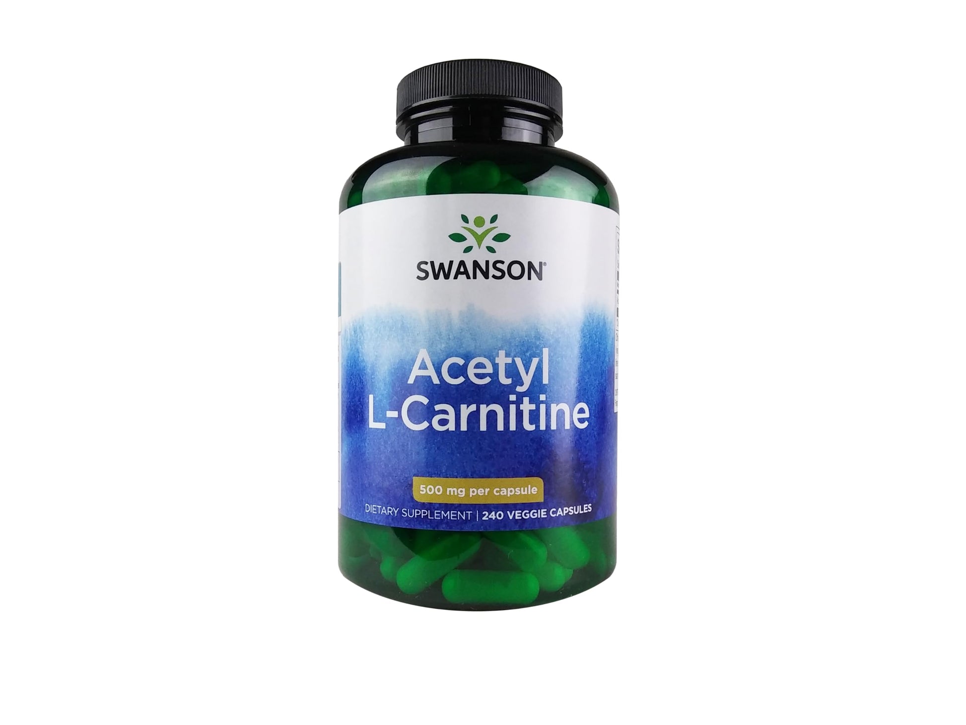 Swanson Acetyl L-Carnitine 500 mg Capsules, 240 Count