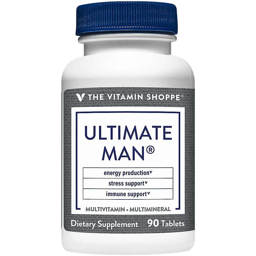 The Vitamin Shoppe Ultimate Man Multivitamin - High Potency Daily Multi with Energy Blend, Complete Nutrition for Men 90 Tablets