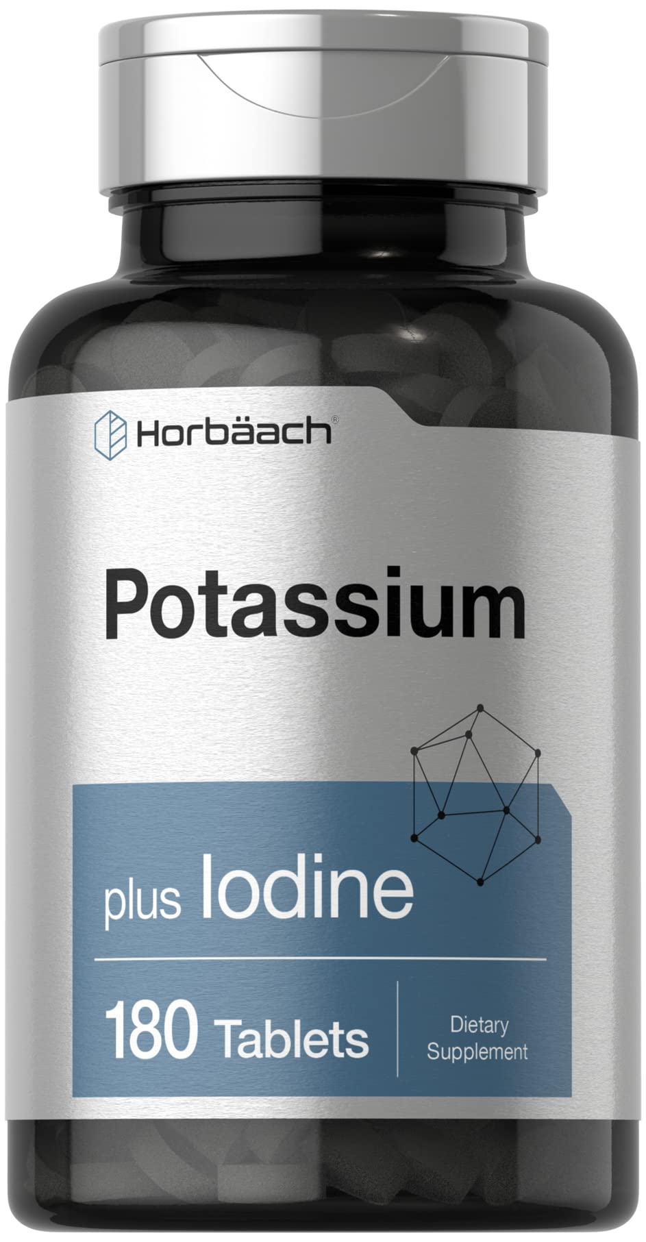 Horbäach Potassium Chloride Supplement Plus Iodine Tablets 180
