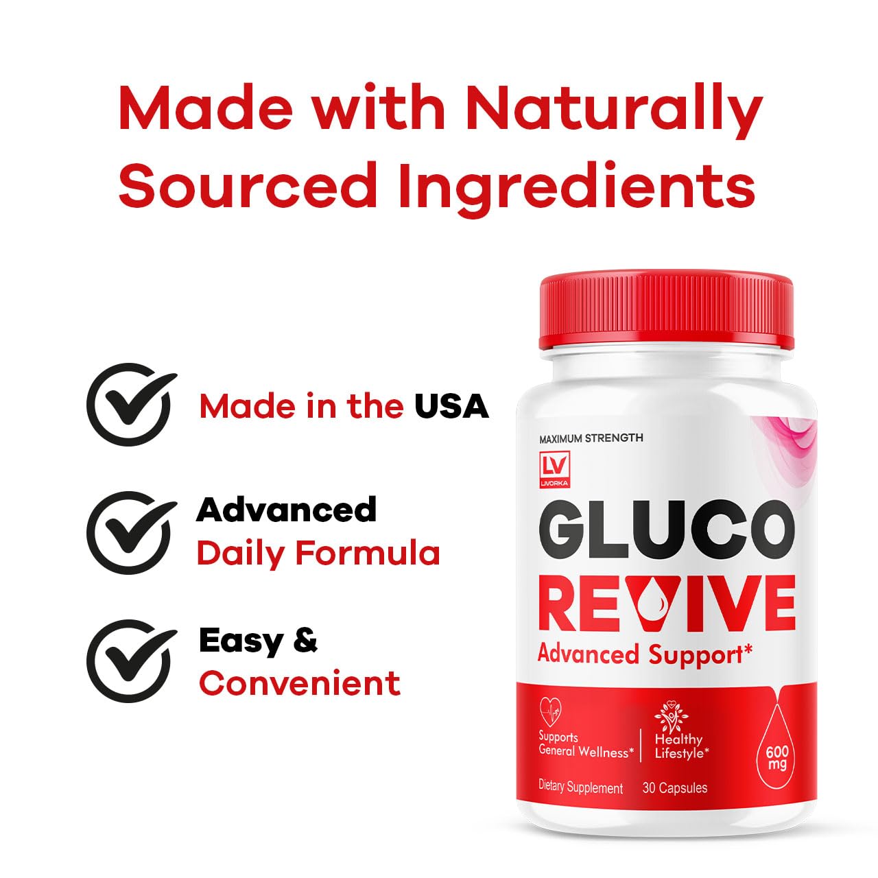 LIVORKA Gluco Revive Capsules, 30 Count