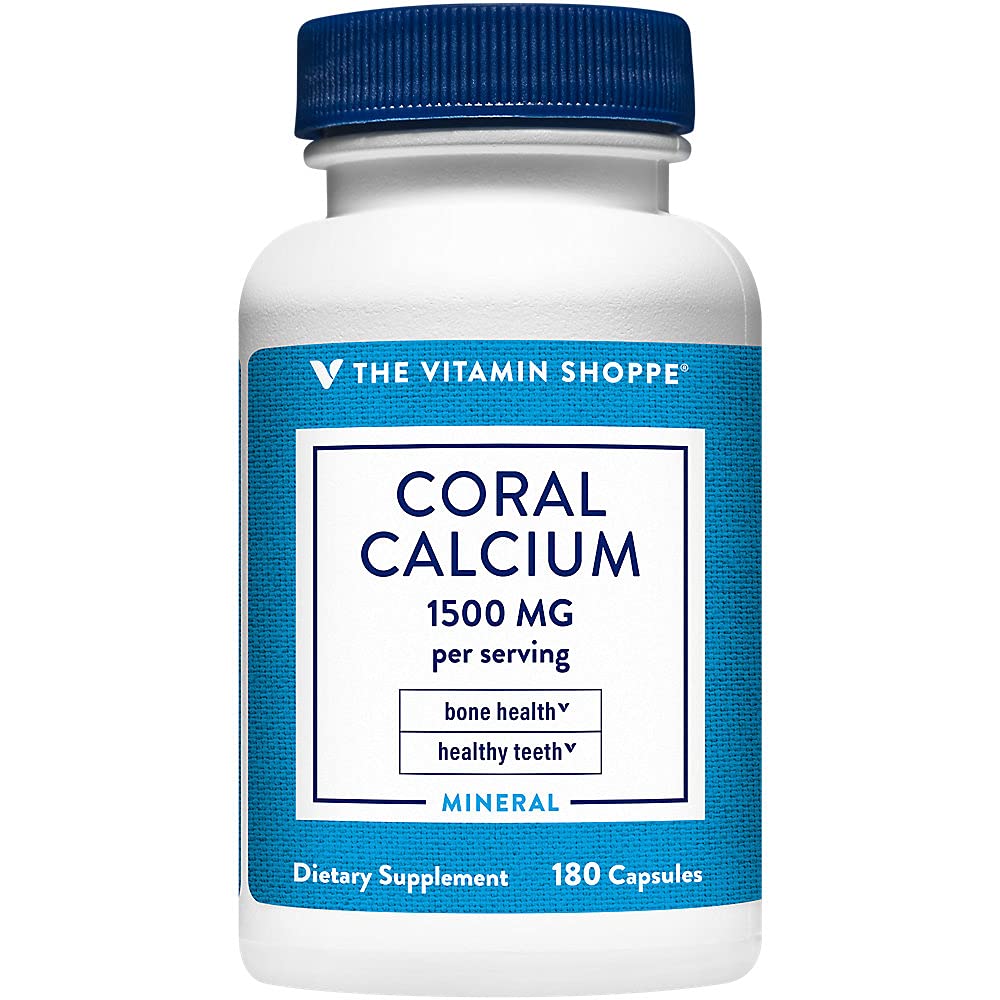The Vitamin Shoppe Coral Calcium 1500mg Capsules, 180 Count