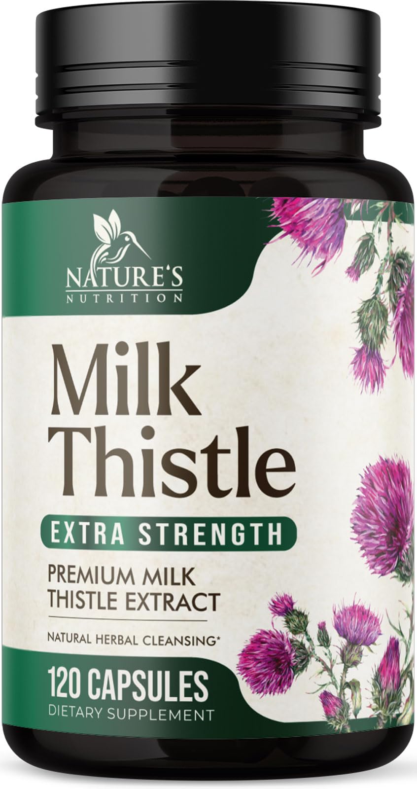 Nature's Nutrition Milk Thistle Extract Capsules 120 Count