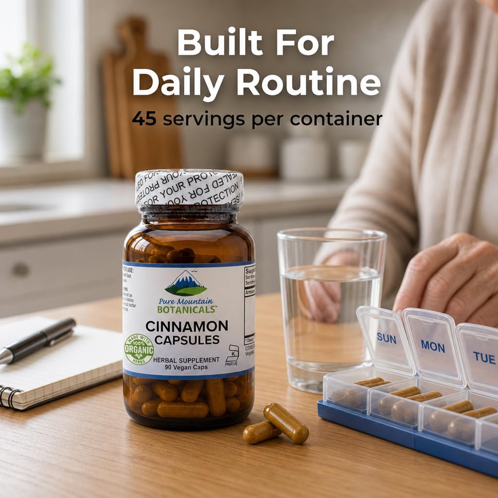 Pure Mountain Botanicals Cinnamon Capsules 1000mg Capsule 90 Count
