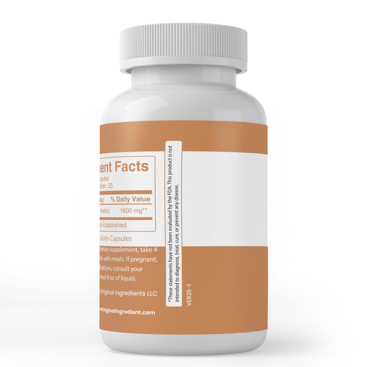 Pure Original Ingredients Acacia Fiber Capsule 100