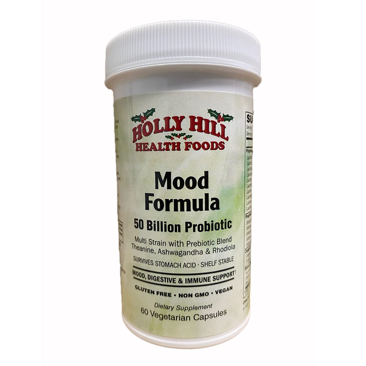 Holly Hill Health Foods Mood Support 50 Billion Probiotic Capsules 60