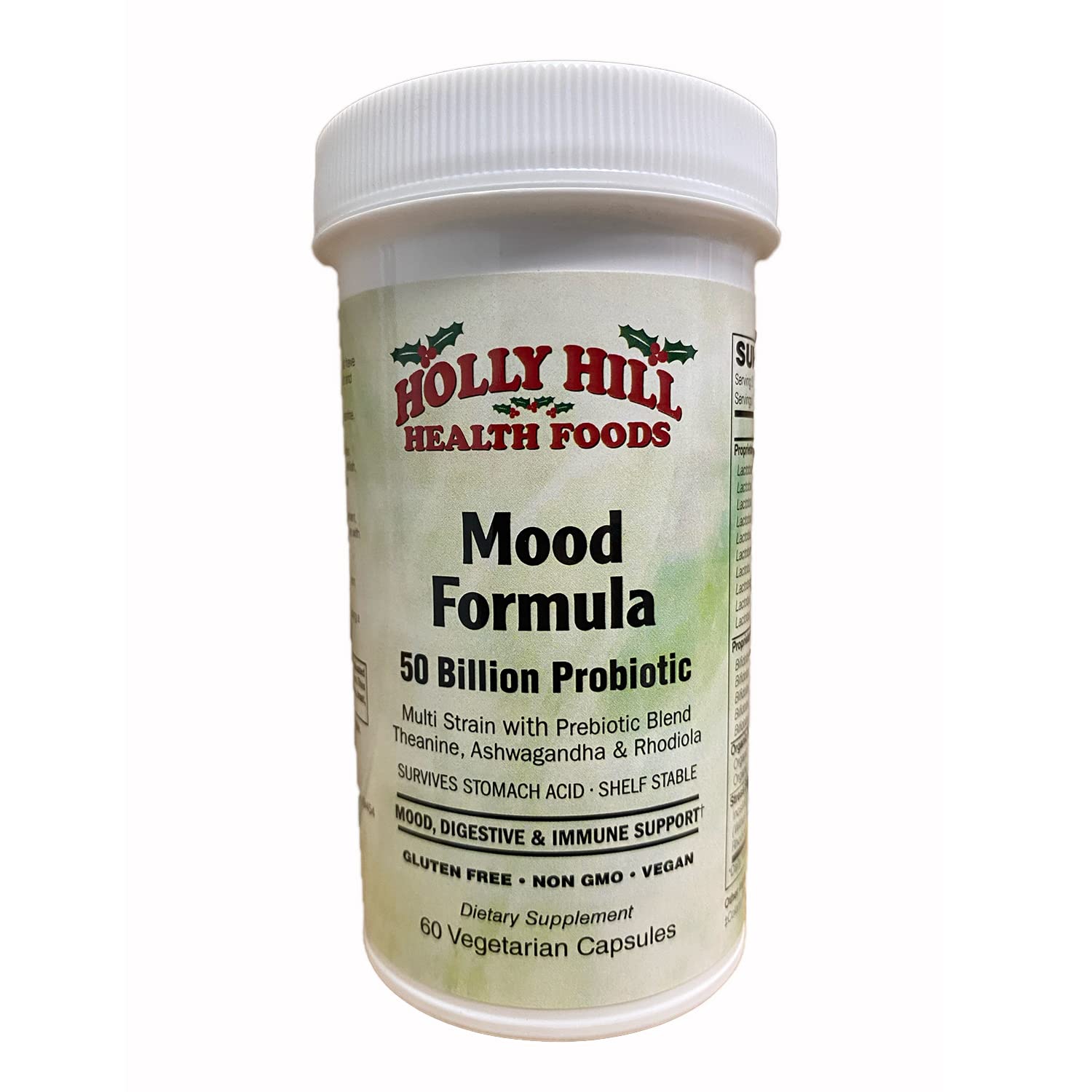 Holly Hill Health Foods Mood Support 50 Billion Probiotic Capsules 60