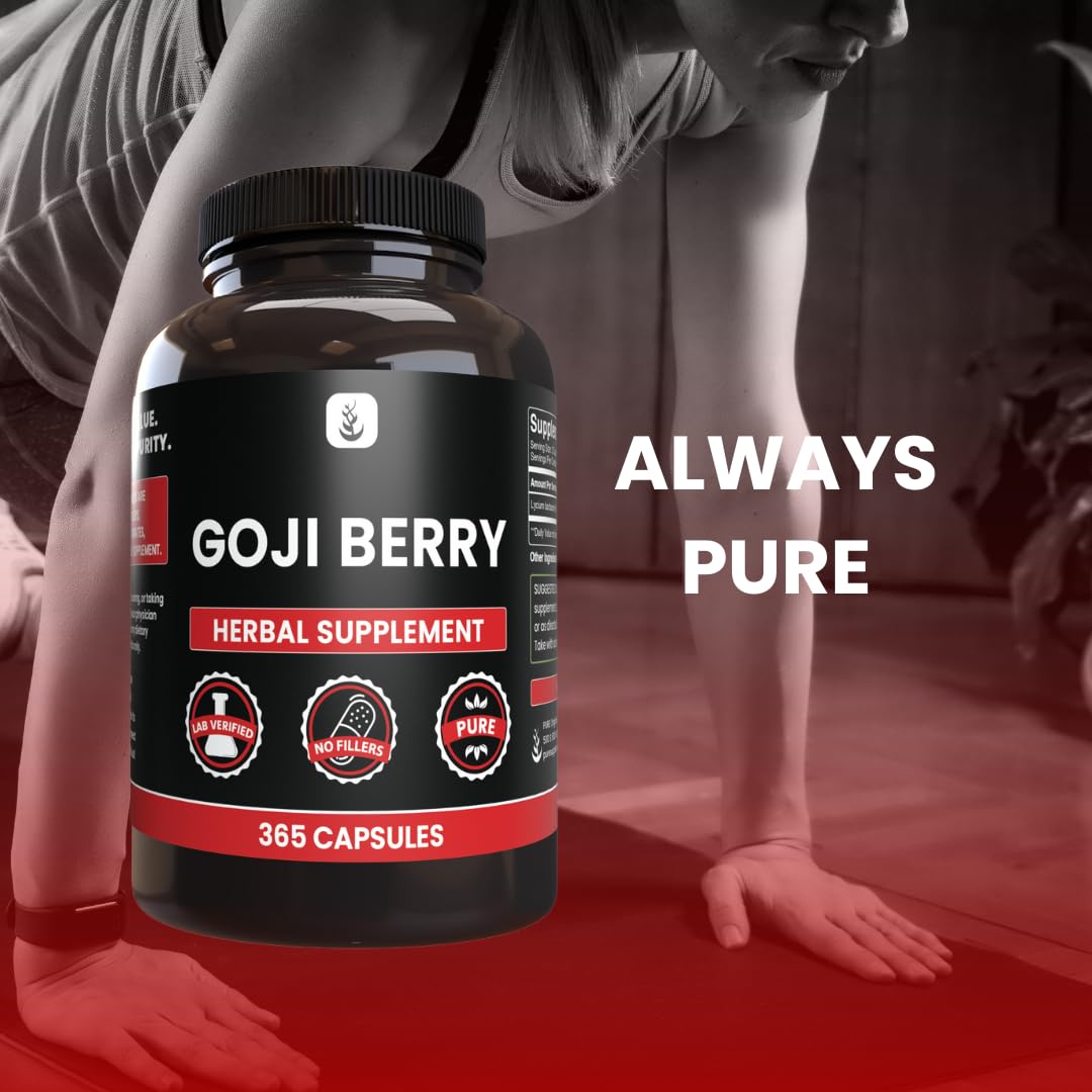 PURE ORIGINAL INGREDIENTS Goji Berry 365 Capsules