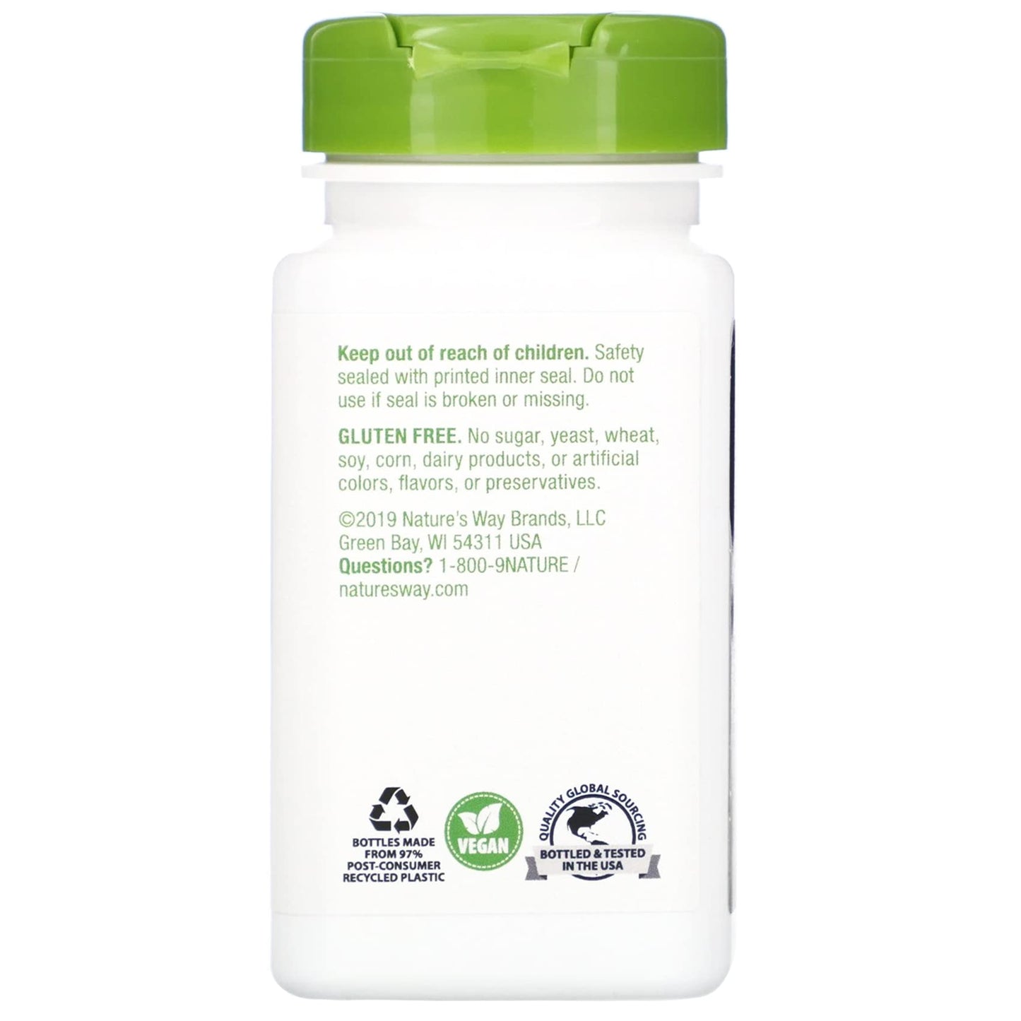 Nature's Way Spirulina Micro-Algae 380 mg Capsules, 100 Count