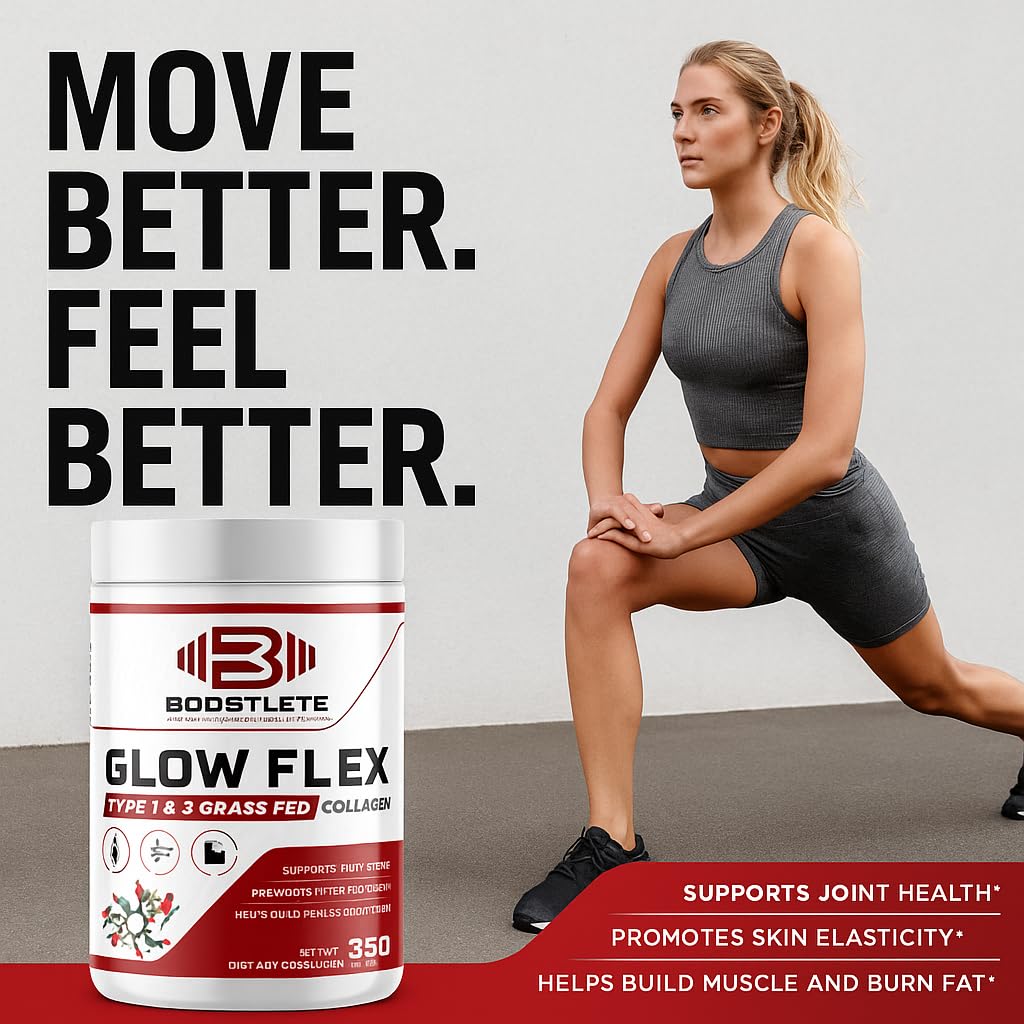 Boostlete GlowFlex Grass-Fed Collagen Peptides Powder 30 Servings