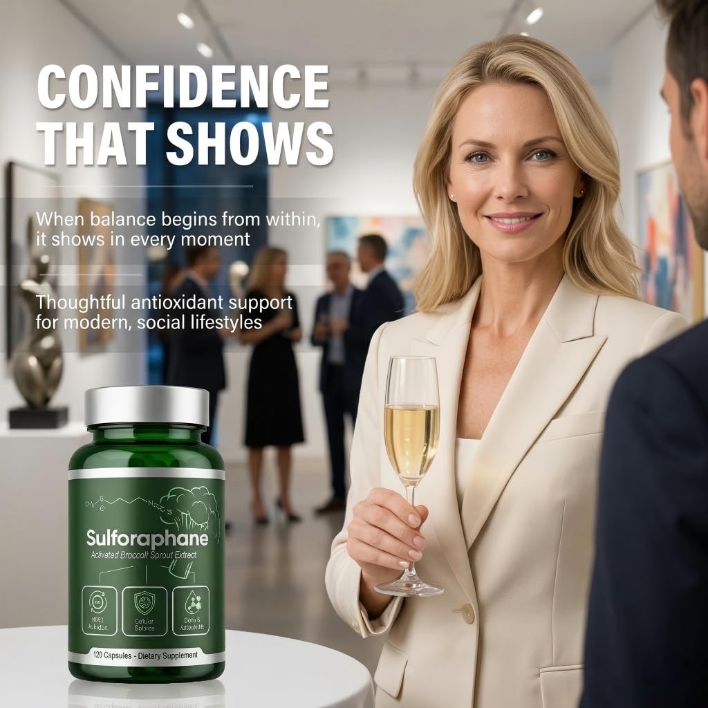 QDXHAYC Sulforaphane Supplement - Broccoli Sprout Extract Capsules, 120 Count