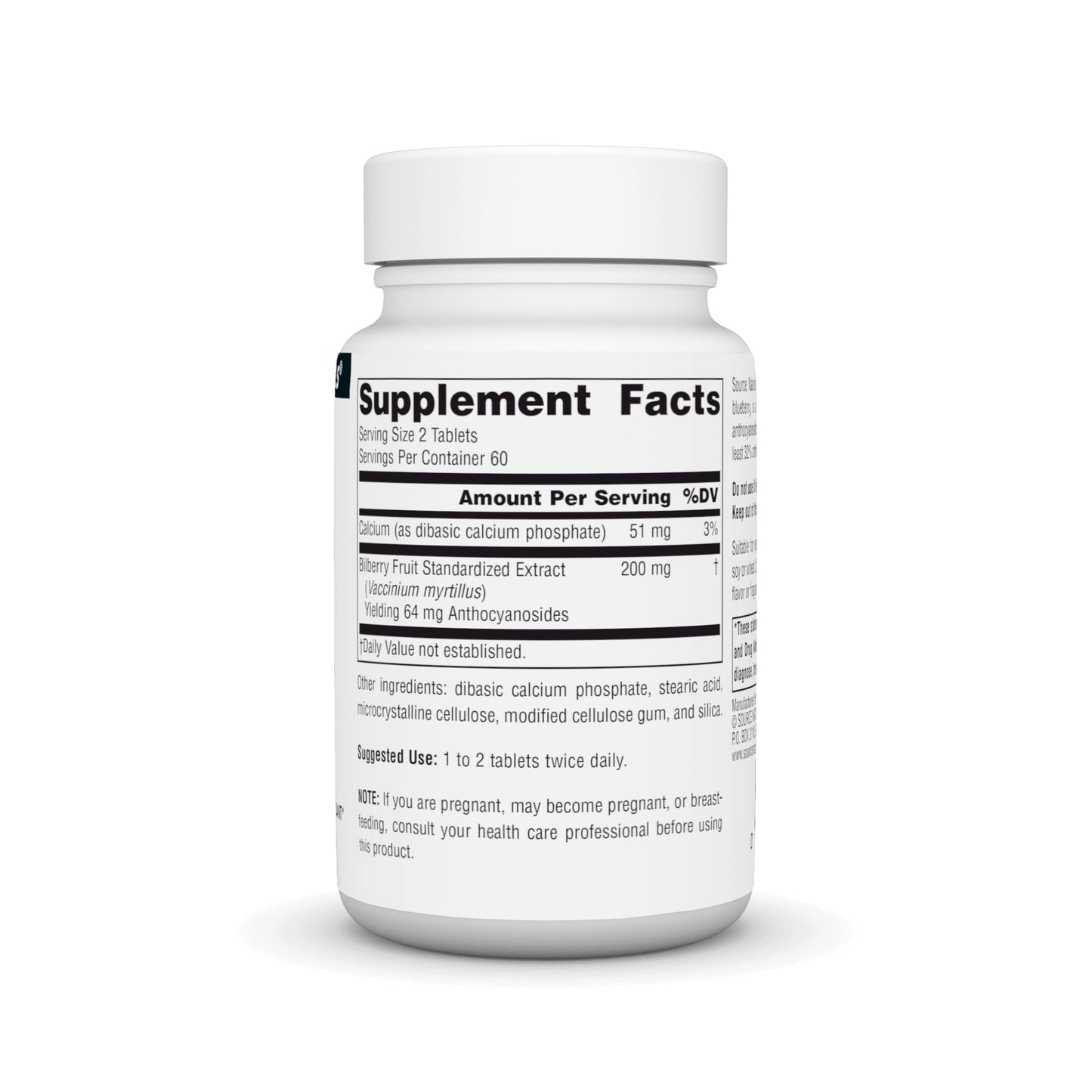 Source Naturals Bilberry Extract 100 mg Tablets, 120 Count