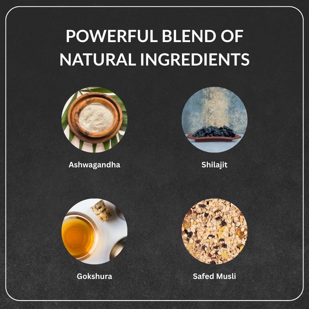ROOTIVE Shilajit Gummies with Ashwagandha, Safed Musli & Gokshura, 60 Vegan Gummies